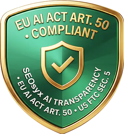 Sello EU AI Act Art. 50 Compliant - AI Transparency